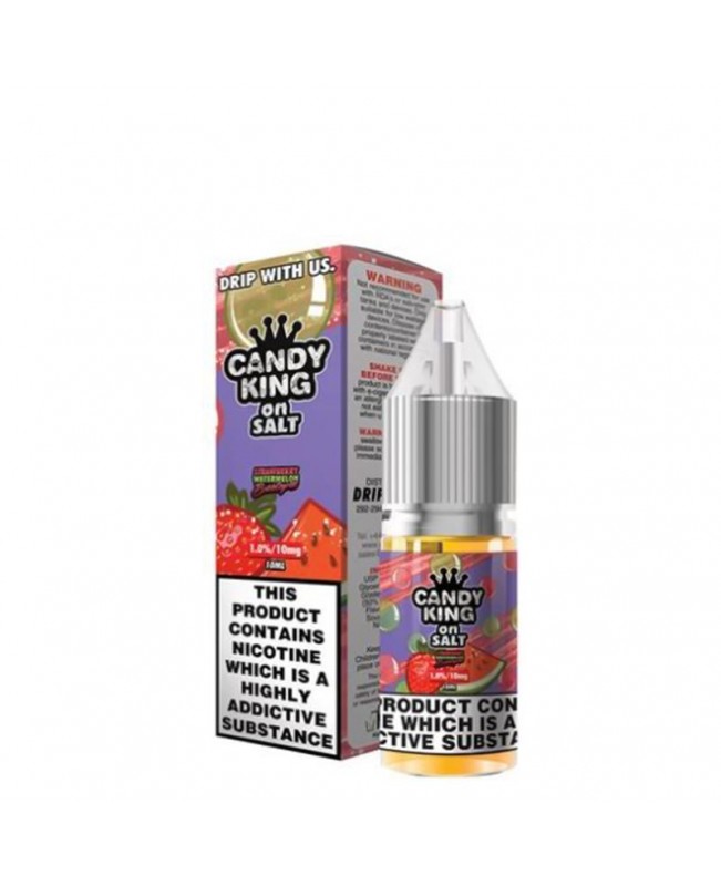 STRAWBERRY WATERMELON BUBBLEGUM NICOTINE SALT E-LIQUID BY CANDY KING ON SALT