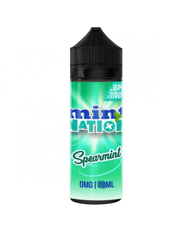 SPEARMINT E LIQUID BY MINT NATION 100ML 70VG