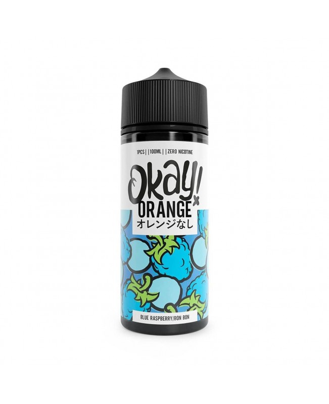 BLUE RASPBERRY BONBON E LIQUID BY OKAY ORANGE 100ML 70VG