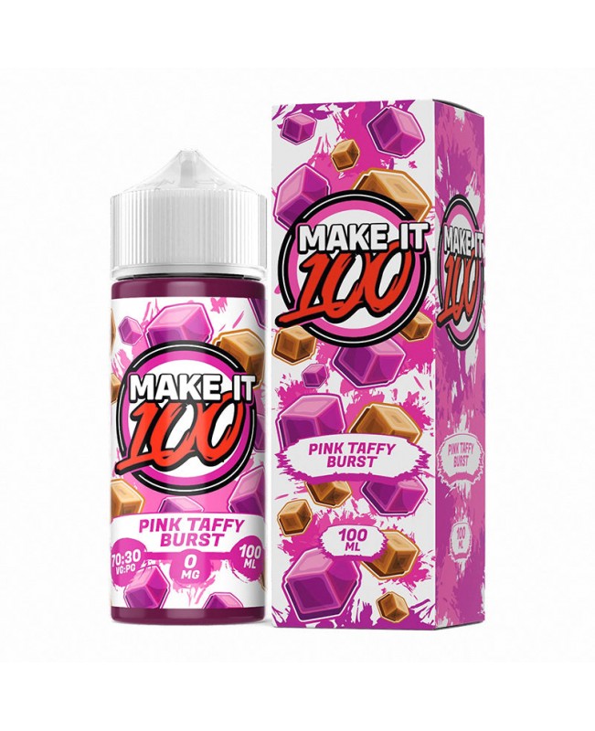 PINK TAFFY BURST E-LIQUID SHORTFILL BY MAKE IT 100