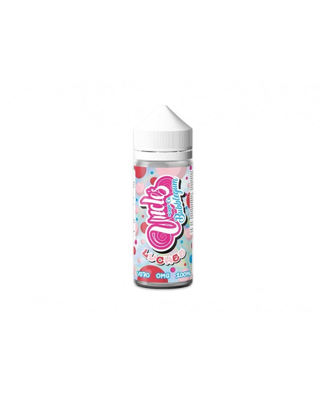 LYCHEE BUBBLEGUM E LIQUID BY UNCLES VAPE CO 100ML 70VG